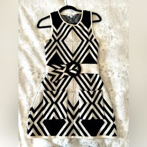 Alice + Olivia Sleeveless Wool Dress with Belt